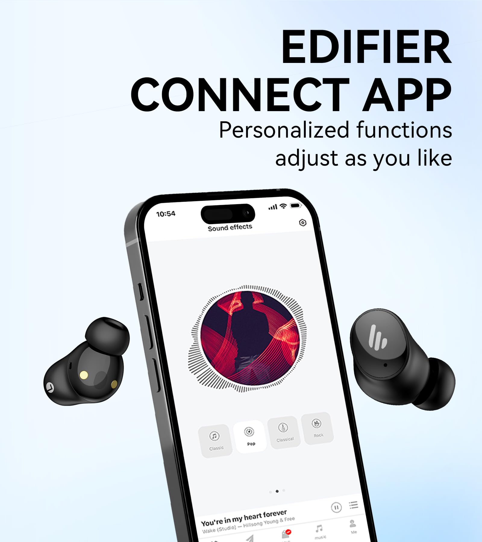 Edifier TWS1 Pro 2 Active Noise Cancellation Earbuds, 42dB Depth ANC, AI-Enhanced Calls with 4 Mics, in-Ear Detection, Fast Charging, Bluetooth 5.3