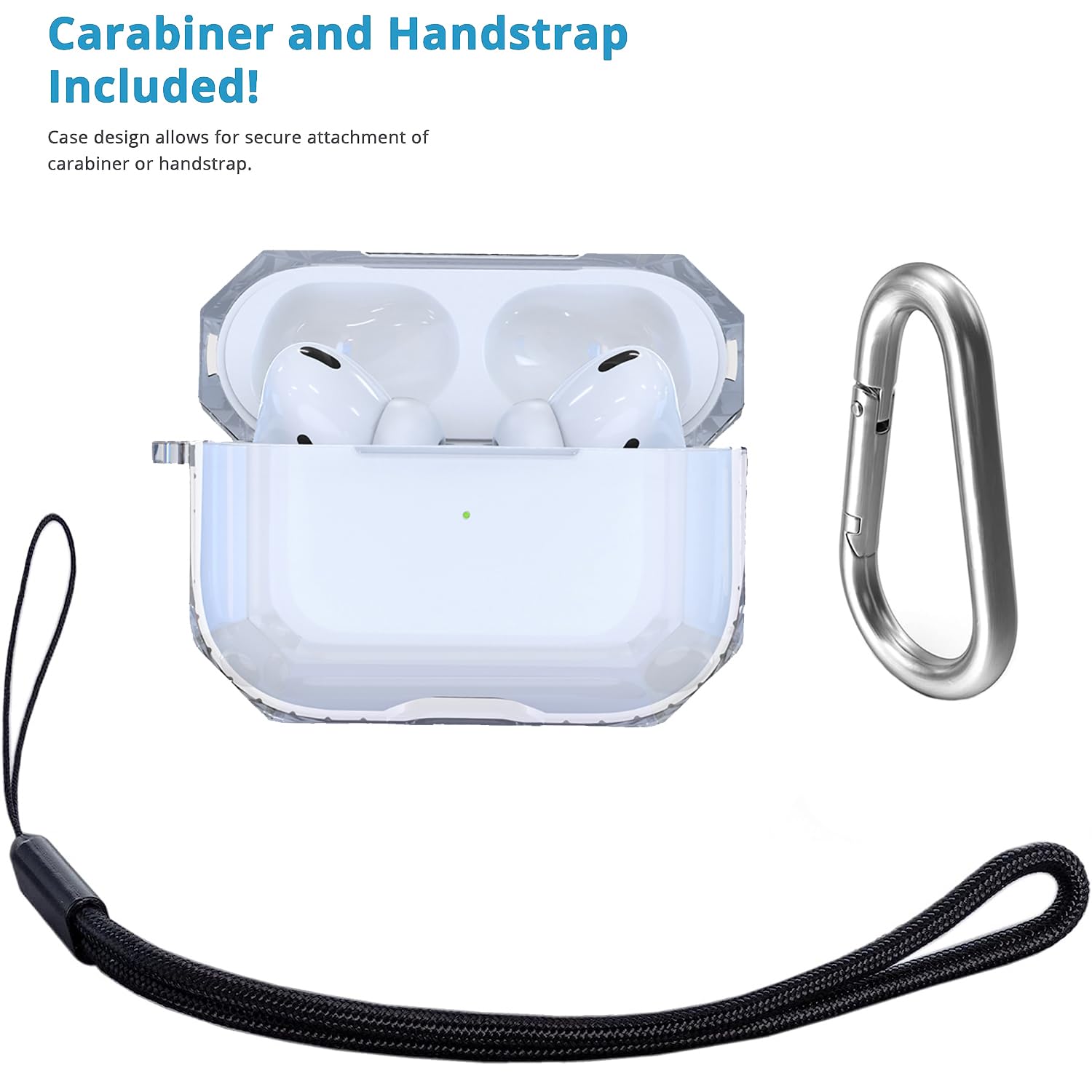 Elephant Case For AirPods 2 Pro with Keychain Protective Clear Sketch Case With Carabiner For AirPods 3 AP11