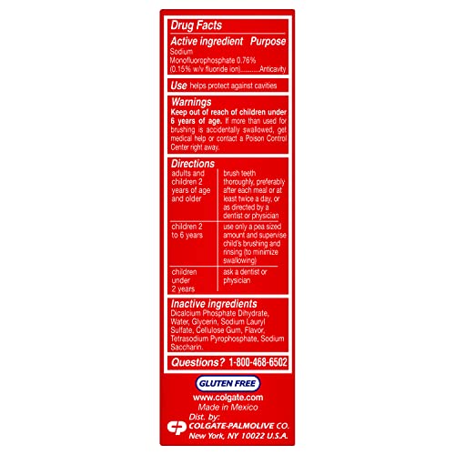 Colgate Cavity Protection Toothpaste with Fluoride, Great Regular Flavor, 1 Ounce (Pack of 24)