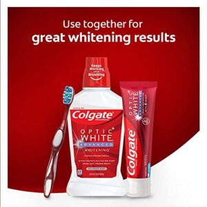 Colgate Optic White Advanced Hydrogen Peroxide Toothpaste Pack, Teeth Whitening Toothpaste, Enamel-Safe Hydrogen Peroxide Formula, Helps Remove Tea, Coffee, and Wine Stains, Icy Fresh, 3 Pack, 3.2 oz