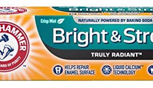 ARM & HAMMER Bright & Strong Truly Radiant Toothpaste, Crisp Mint 4.3 oz (Pack of 6)