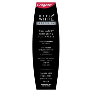 Colgate Optic White Pro Series Whitening Toothpaste with 5% Hydrogen Peroxide, Vividly Fresh, 3 Oz Tube