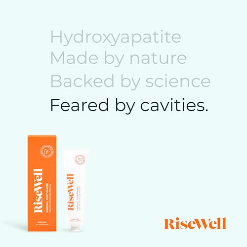 RiseWell Mineral Toothpaste - Natural Hydroxyapatite Toothpaste - Fluoride-Free, SLS-Free, Natural Remineralizing Toothpaste Without SLS - Made by Dentists Toothpaste, Wild Mint 4 Oz