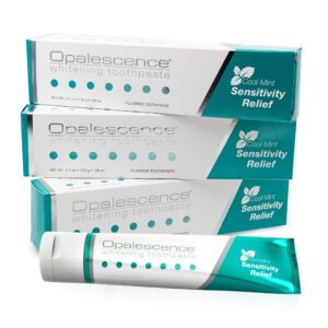 opalescence whitening toothpaste for sensitive teeth - oral care, mint flavor, gluten free - 3 pack