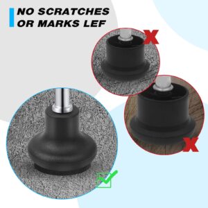 Chair Feet Wheel Stopper,Replacement Office Chair Caster Wheels to Fixed Stationary Castors,Low Profile Bell Glides Set of 5