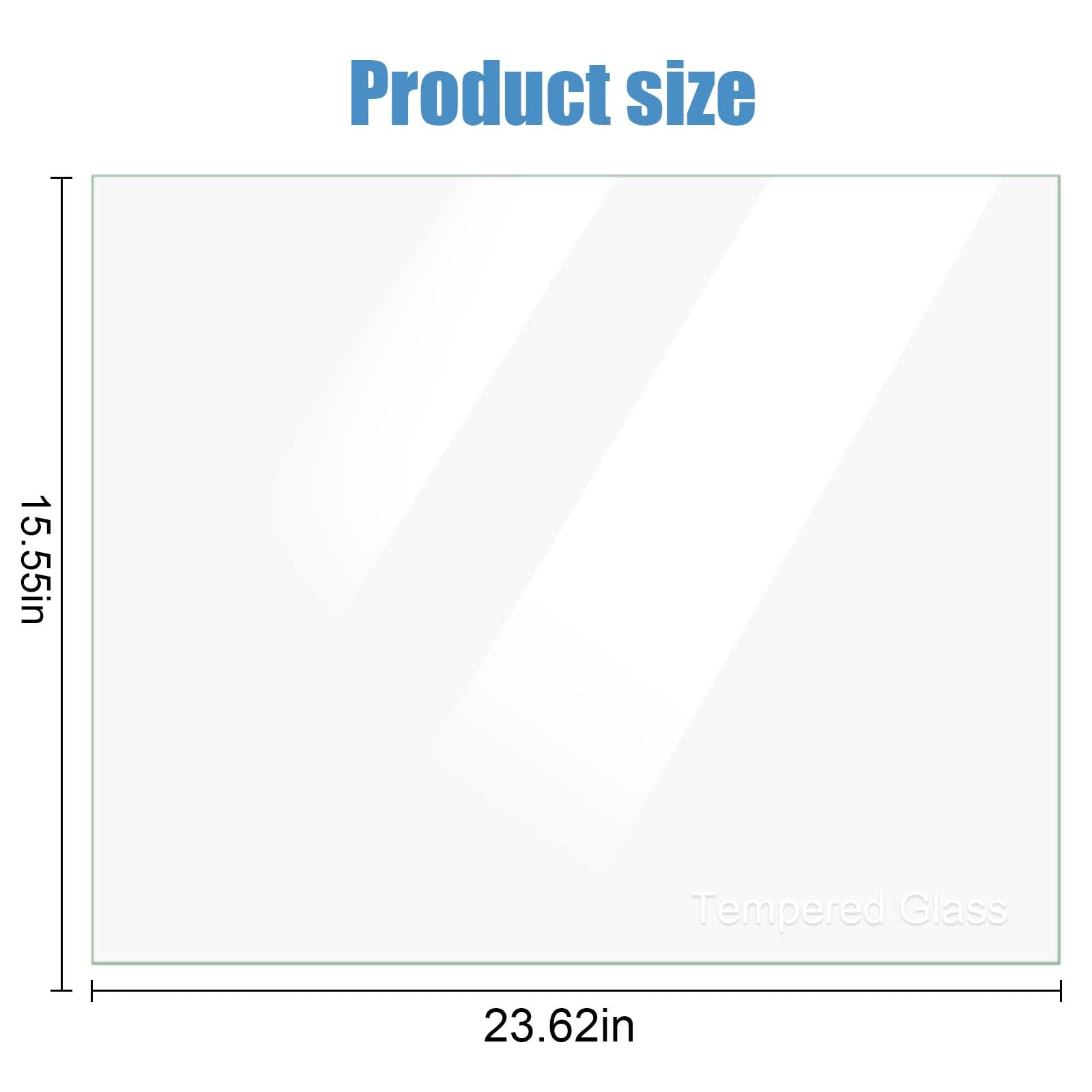 240350608 Refrigerator Glass Replacement,Glass Shelf Insert,Crisper Glass Replacement Compatible with Frigidaire Kenmore, White-Westinghouse, Crosley Glass Shelf Replacement AP2115928-24" x 15.5"