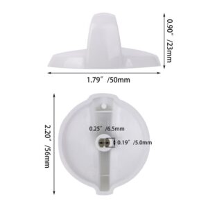 Emptty 4PCS White WB03T10282 Burner Control Knob, Gas Range Knobs Replacement for GE Replaces 1461063 AP4345833 PS2321074