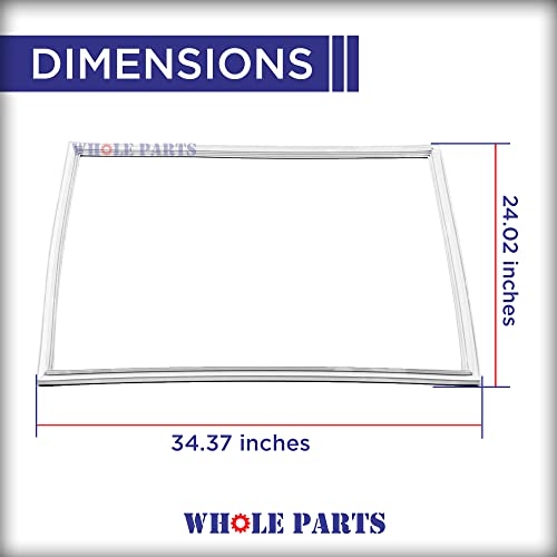 Whole Parts Refrigerator Freezer Door Seal Gasket (White) Part# 5304502761 - Replacement and Compatible with Some Electrolux, Kenmore, Crosley, White Westinghouse and Frigidaire Refrigerators