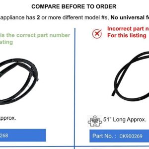 GLOB PRO SOLUTIONS 316239700 CK900268 Electric Range Oven Door Seal 52" long Approx. Replacement for and compatible with Frigidaire Kenmore White-Westinghouse Crosley Heavy DUTY (316239700)