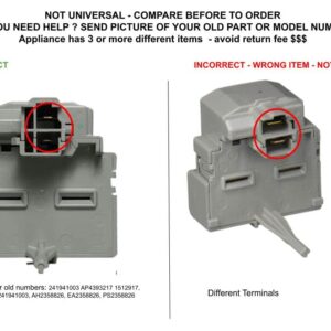 GLOB PRO SOLUTIONS 241941003 CKD2410 Refrigerator Compressor Start Device 2" ¼ Length Approx. Replacement for and compatible with Kenmore Frigidaire Electrolux White Westinghouse Heavy DUTY