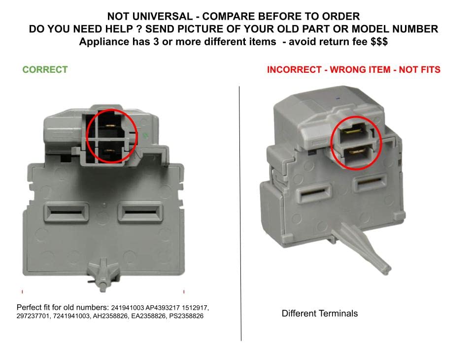 GLOB PRO SOLUTIONS 241941003 CKD2410 Refrigerator Compressor Start Device 2" ¼ Length Approx. Replacement for and compatible with Kenmore Frigidaire Electrolux White Westinghouse Heavy DUTY