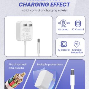 5V Power Cord Baby Swing Replacement for Graco Simple Sway Swing, Graco DuetSoothe, Glider LX/Elite/Premier/Petite LX, DuoGlider, Sweetpeace, DuetConnect LX 4.9Ft Wall Charge Adapter White UL Listed