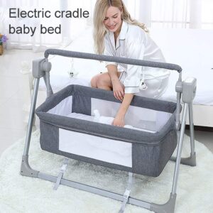 Electric Baby Swing,Rocking Chair Electric Cradle Baby Swing Bed,baby Rocker,Adjustable Bedside Cribs,Automatic Rocking Recliner Crib Basket,Baby Safe Bed,Best Baby Bed For Infant Newborn Unisex