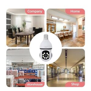 SXBCyan Wireless WiFi Light Bulb Camera,Security Camera for Home Surveillance,Spotlight E27 360 Degree Panoramic Wireless Security IP Camera (Size : 2mp Camera)