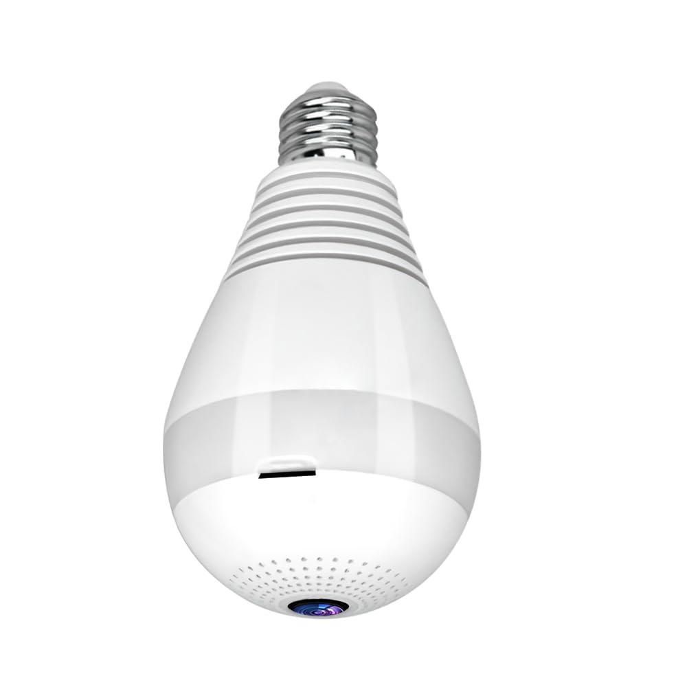 SOAMOEU 360°Security WiFi Camera Bulb HD 1080P Home Security Light Camera, Full Color Night Vision Wireless Bulb Camera