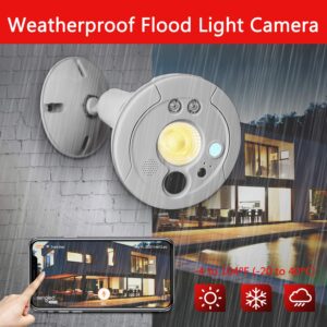 Sengled Floodlight Camera with Motion Sensor Light, Outdoor Security Camera 1080P, Floodlight Security Camera Waterproof, WiFi Camera Outdoor Home Security, Night Vision 2-Way Talk, 2nd Gen, 1pk