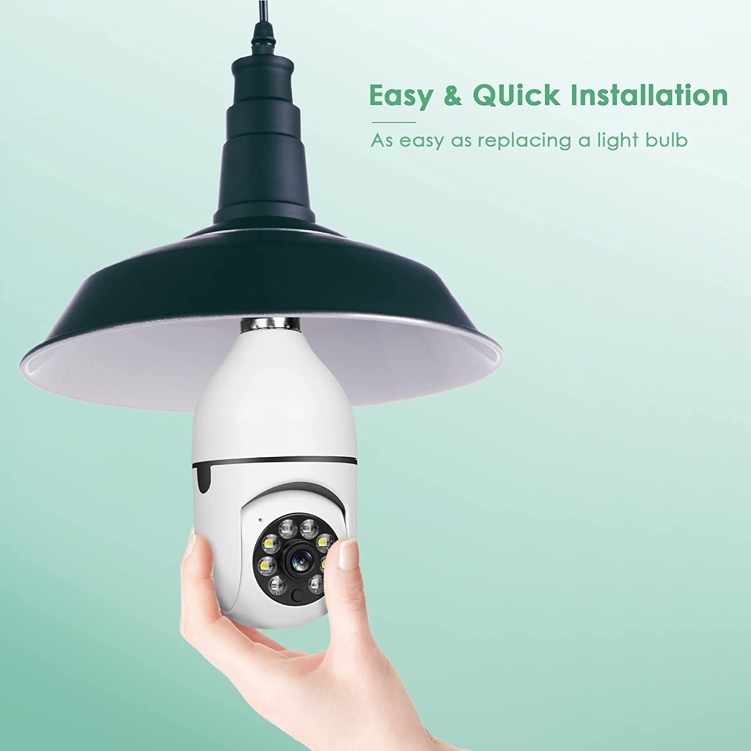 SECUEYE E26 Bulb Camera 5MP WiFi 2.4GHz 5GHz Pan/Tilt 10X Zoom Automatic Tracking Color Night Motion Detection 2-Way Audio SD Card Recording