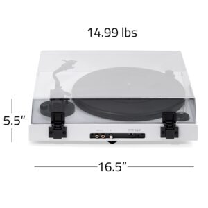 Fluance RT82 Reference High Fidelity Vinyl Turntable Record Player with Ortofon OM10 Cartridge, Speed Control Motor, High Mass MDF Wood Plinth, Vibration Isolation Feet - Piano White