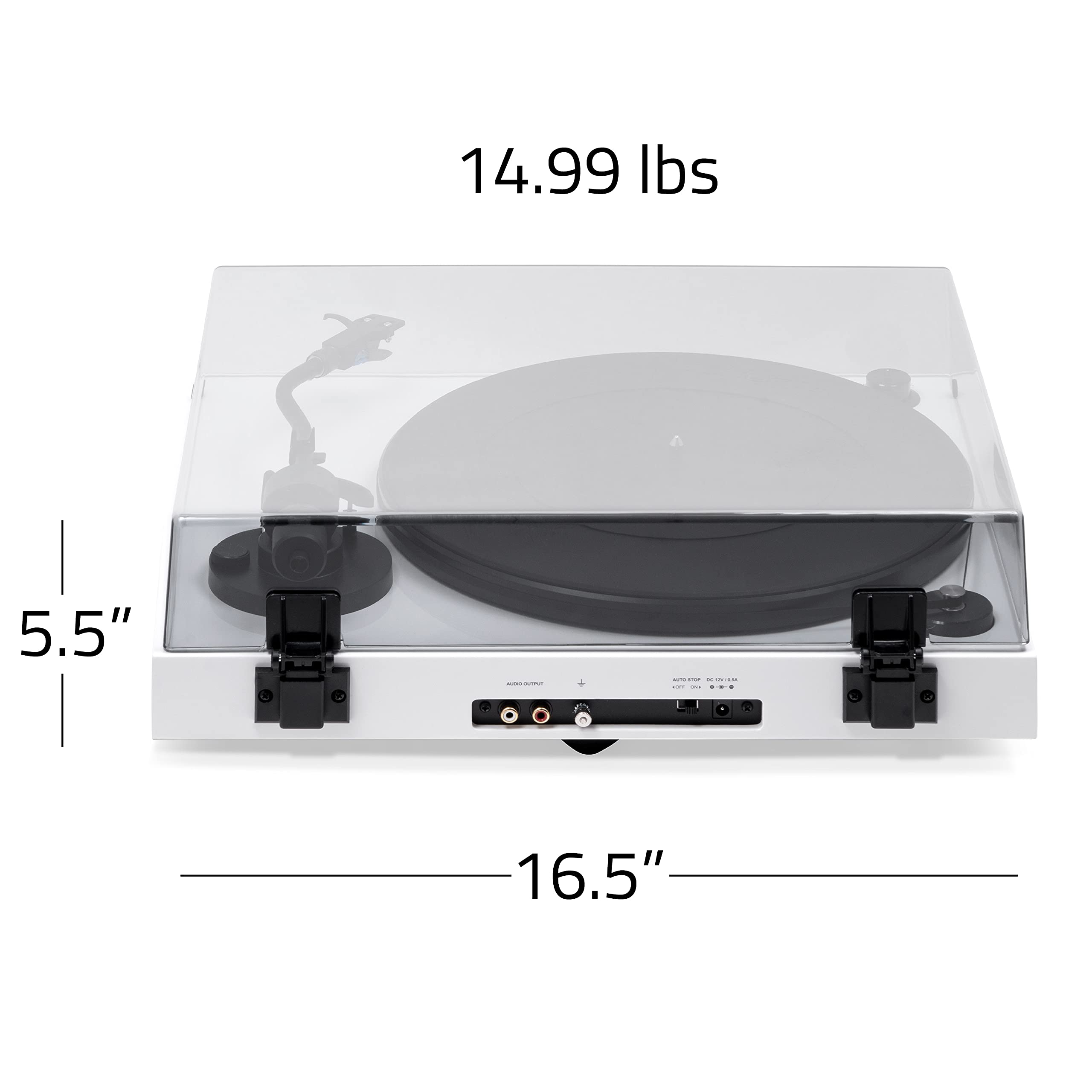 Fluance RT82 Reference High Fidelity Vinyl Turntable Record Player with Ortofon OM10 Cartridge, Speed Control Motor, High Mass MDF Wood Plinth, Vibration Isolation Feet - Piano White