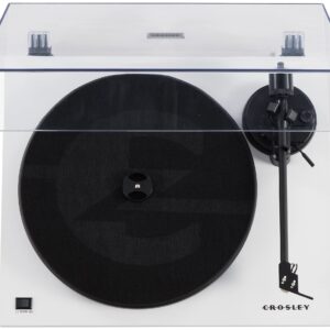 Crosley C6B-WH Belt-Drive Bluetooth Turntable Record Player with Adjustable Tone Arm, White