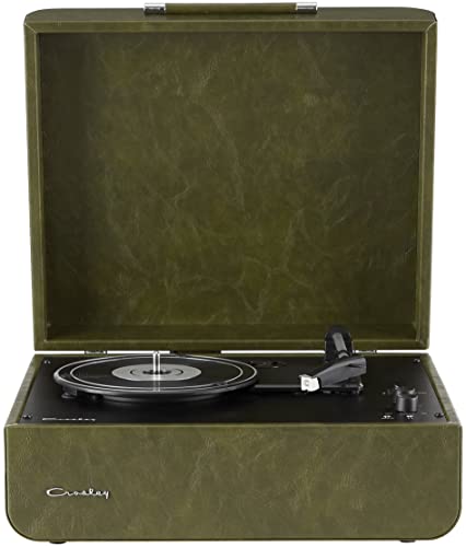 Crosley CR6255A-FG Mercury Vintage 3-Speed Bluetooth in/Out Turntable with Built-in Speakers, Forest Green