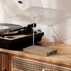 KORRTFID Vinyl Record Display,Now Playing Record Holder,Vinyl Record Holder Stand for Albums,Record Collection Holders,Now Spinning Record Player Stand LP Storage,Holds any Size Record (Walnut)