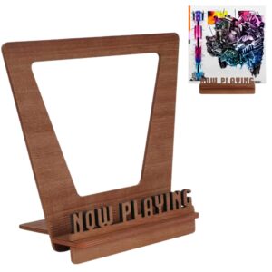 aikyam records now playing vinyl record stand 3d retro holder for vinyl records wood record stand vinyl gift ideas turntable accessories album record holder lp vinyl record storage display stand