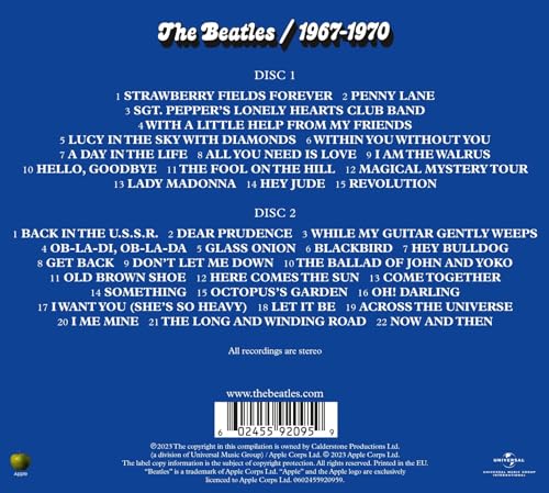 The Beatles 1967-1970 (2023 Edition)[2 CD]