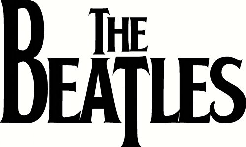 The Beatles Fab 4 Band 6" Wide Decal Sticker for Cars Laptops Tablets Skateboard - Black