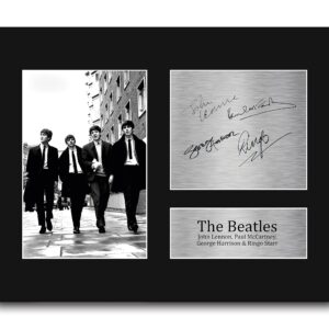 HWC Trading Beatles Gifts USL Printed Signed Autograph Picture for Music Memorabilia Fans - US Letter Size