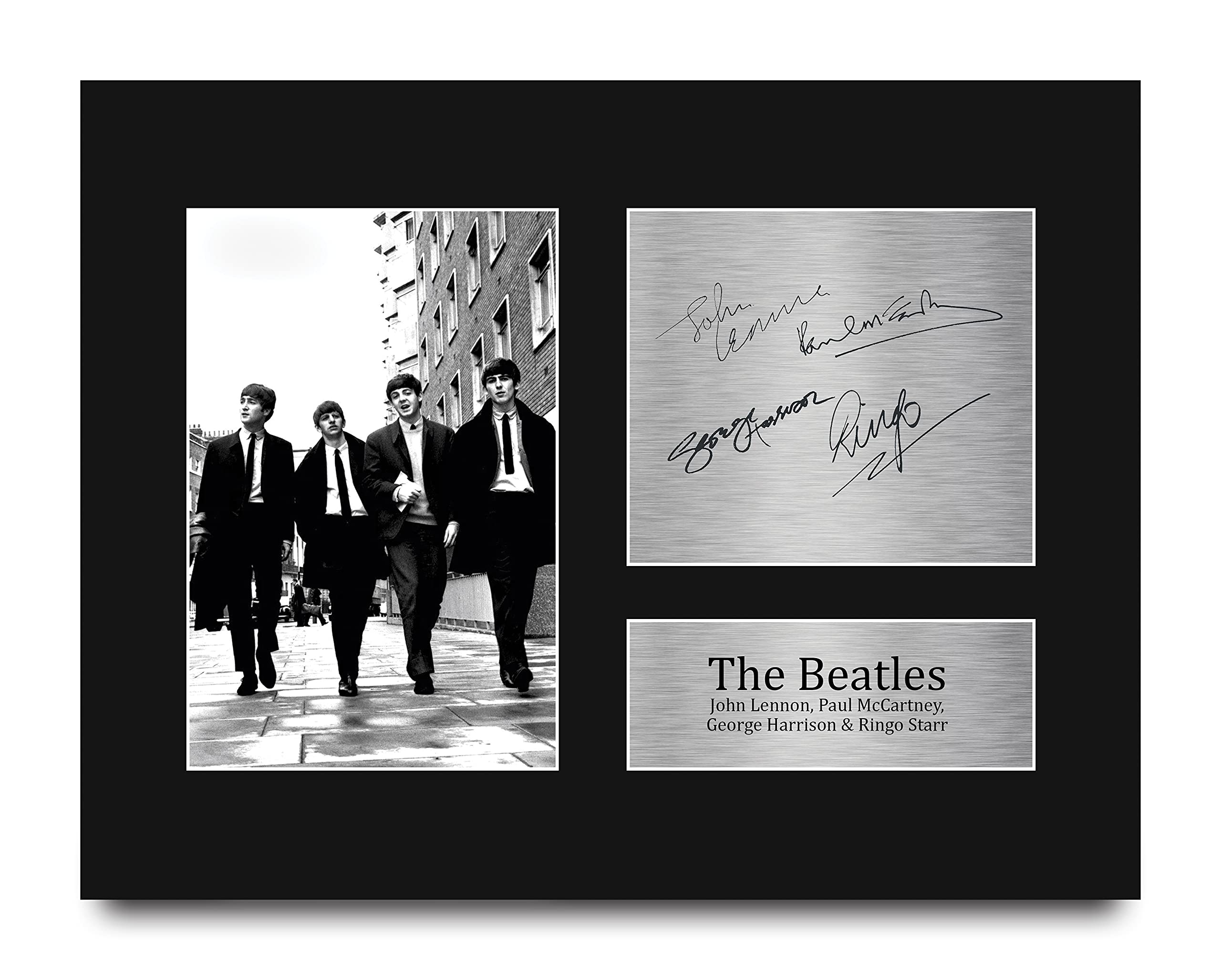 HWC Trading Beatles Gifts USL Printed Signed Autograph Picture for Music Memorabilia Fans - US Letter Size