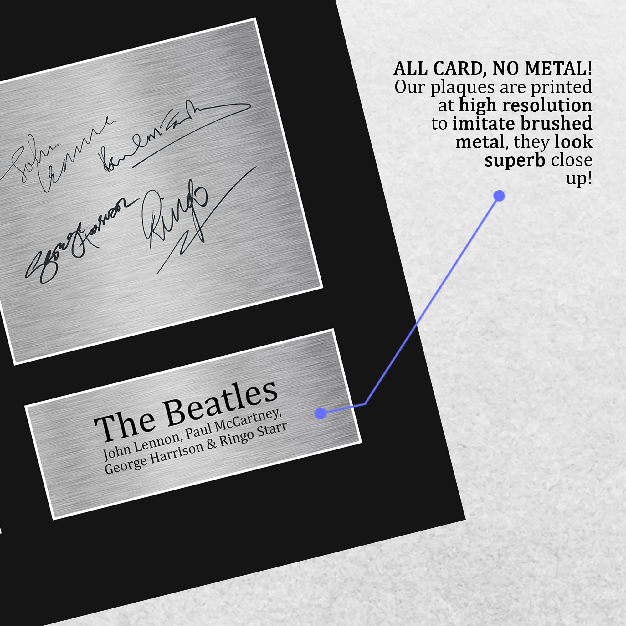 HWC Trading Beatles Gifts USL Printed Signed Autograph Picture for Music Memorabilia Fans - US Letter Size