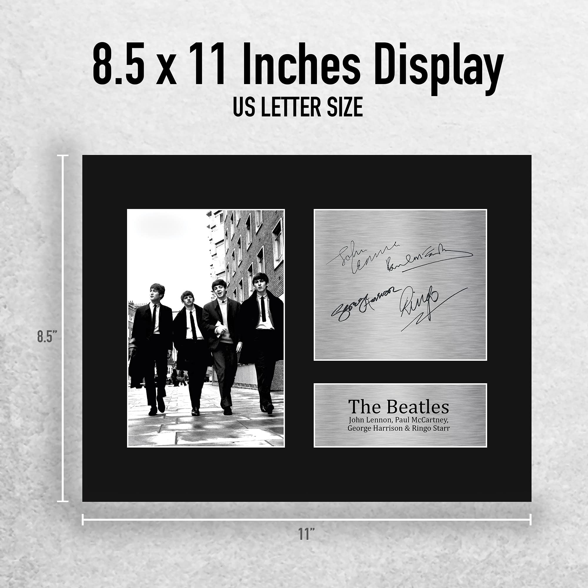 HWC Trading Beatles Gifts USL Printed Signed Autograph Picture for Music Memorabilia Fans - US Letter Size