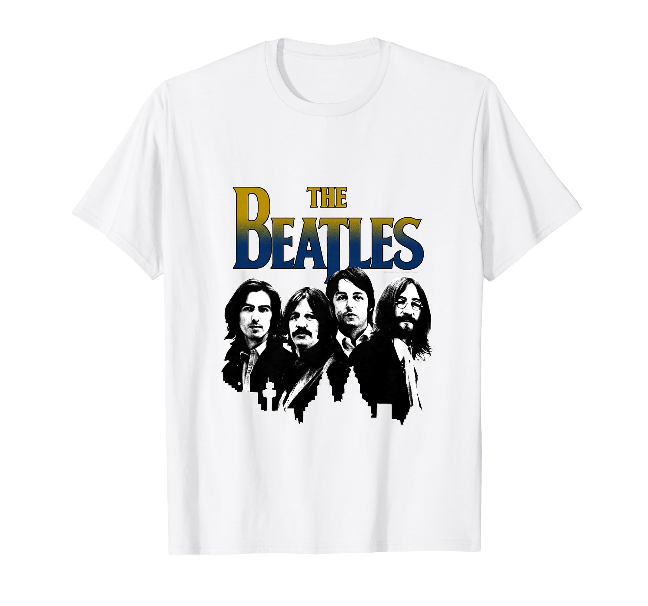 The Beatles black and white skyline T-Shirt