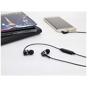 Audio-Technica ATH-CKR30iSBK SonicFuel In-Ear Headphones with In-Line Mic & Control, Black