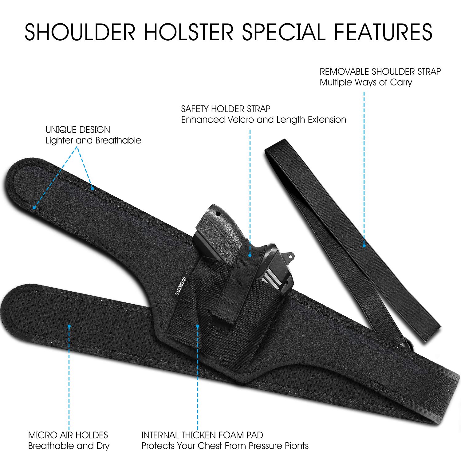 Shoulder Holster (45", Right) Black