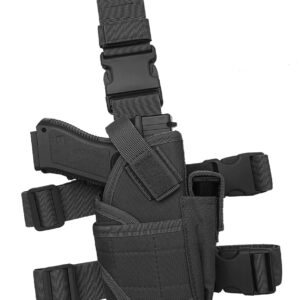 Molle Tactical Pistol Thigh Gun Holster, Drop Leg Holster, Right Hand Adjustable