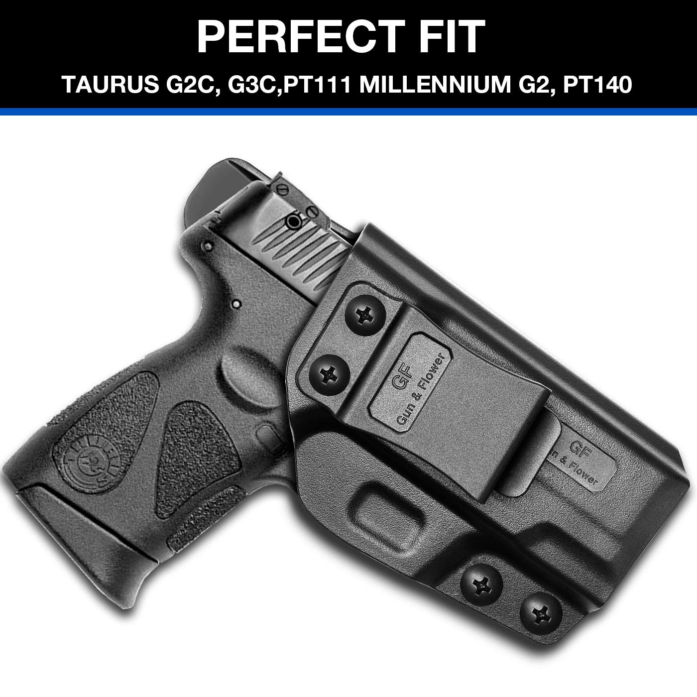 Taurus G2C Holster, G3C Holster Polymer IWB for Concealed Carry | Adj. Cant & Retention Inside Waistband Accessories |Compatible with PT111,Taurus PT140