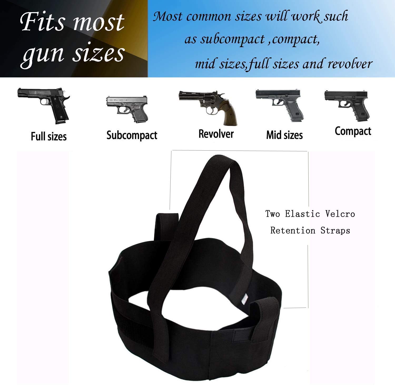 Kcctoo Deep Concealment Shoulder Holster Elastic Tactical Underarm Gun Holster for Men Women