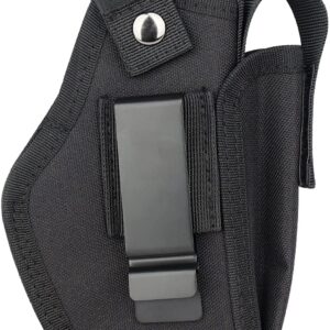 Vacod Universal Gun Holster with Mag Pouch for Concealed Carry Inside or Outside The Waistband Pistols Holsters for Right and Left Hand Draw Holster for Men/Women Black