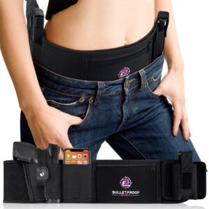 belly band holster for concealed carry - gun holster for women - fits glock, smith wesson, taurus, ruger, sig, and more -breathable neoprene waistband holster for most pistols and revolvers