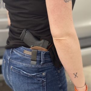 Inside The Waistband Leather Holster - Made in USA Designed for Comfort - Water Buffalo Leather- Great for Concealed Carry (Springfield Armory Hellcat)