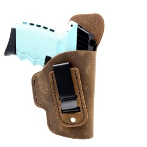 Inside The Waistband Leather Holster - Made in USA Designed for Comfort - Water Buffalo Leather- Great for Concealed Carry (Springfield Armory Hellcat)