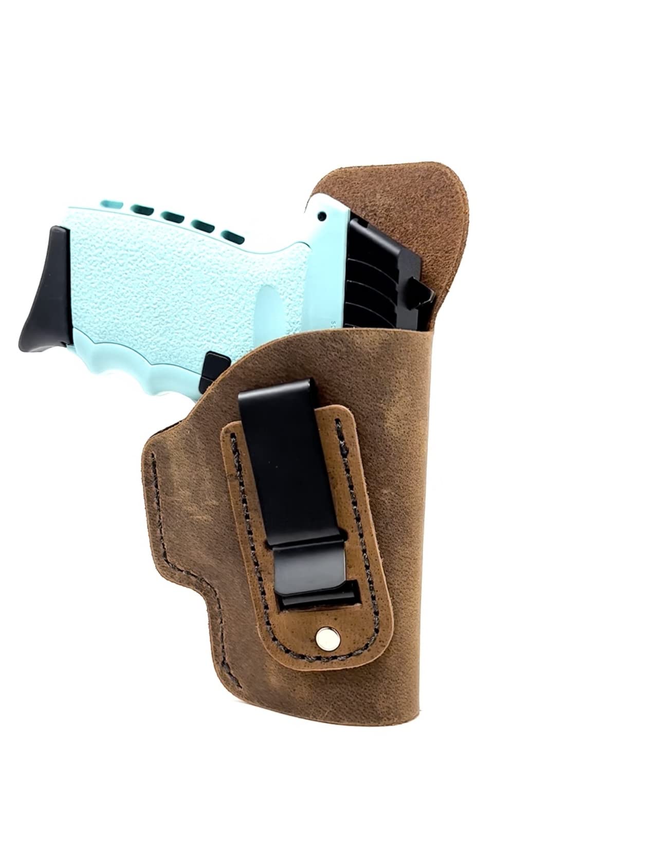 Inside The Waistband Leather Holster - Made in USA Designed for Comfort - Water Buffalo Leather- Great for Concealed Carry (Springfield Armory Hellcat)