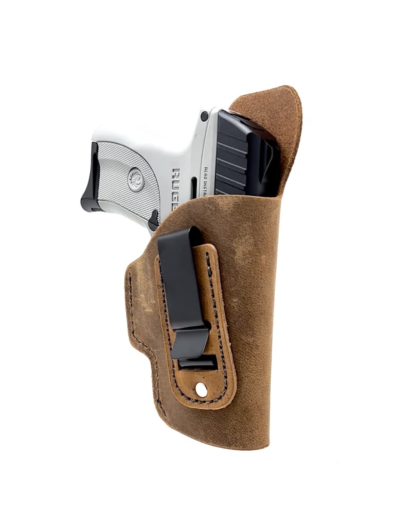 Inside The Waistband Leather Holster - Made in USA Designed for Comfort - Water Buffalo Leather- Great for Concealed Carry (Springfield Armory Hellcat)