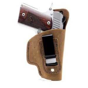 Inside The Waistband Leather Holster - Made in USA Designed for Comfort - Water Buffalo Leather- Great for Concealed Carry (Springfield Armory Hellcat)