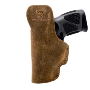 Inside The Waistband Leather Holster - Made in USA Designed for Comfort - Water Buffalo Leather- Great for Concealed Carry (Springfield Armory Hellcat)