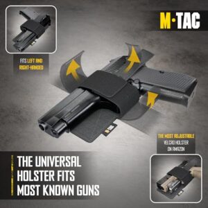 M-Tac Gun Holster for Concealed Carry - CCW Pistol Holster - Concealed Carry Holster for Men and Women with a Fix (Black)