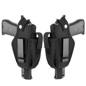 Galaxylense 2 Packs Universal Gun Holster Concealed Carry for Men Women Right and Left Hand Draw Fits All Firearms