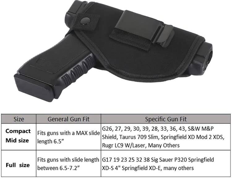 Galaxylense 2 Packs Universal Gun Holster Concealed Carry for Men Women Right and Left Hand Draw Fits All Firearms